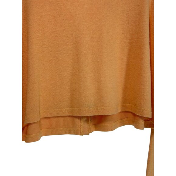 Out From Under Crop Cardigan Sz M Orange Plush Soft Cropped Button Up Cardigan - Picture 6 of 8